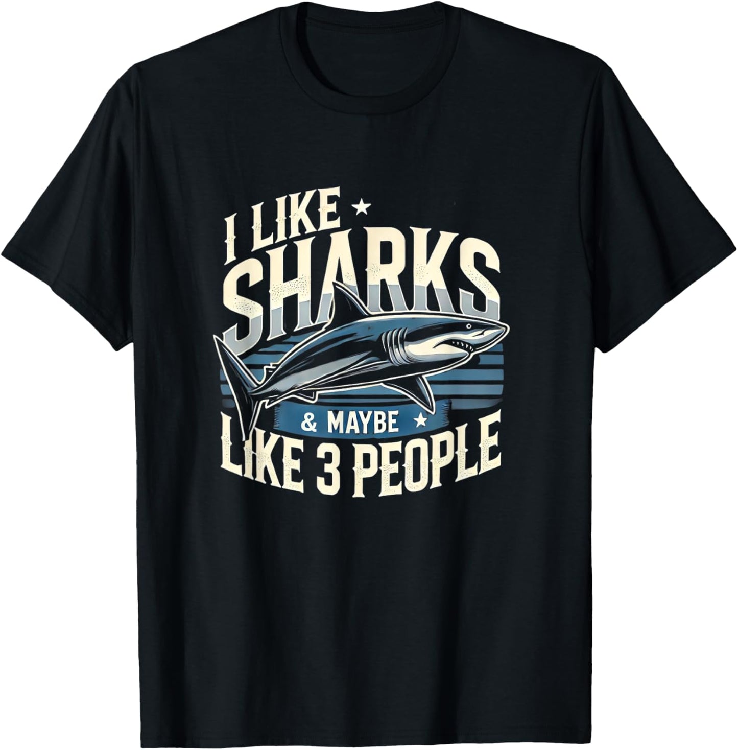 Funny Shark Lover Shark Enthusiast Shark T-Shirt - T-Shirt | Black