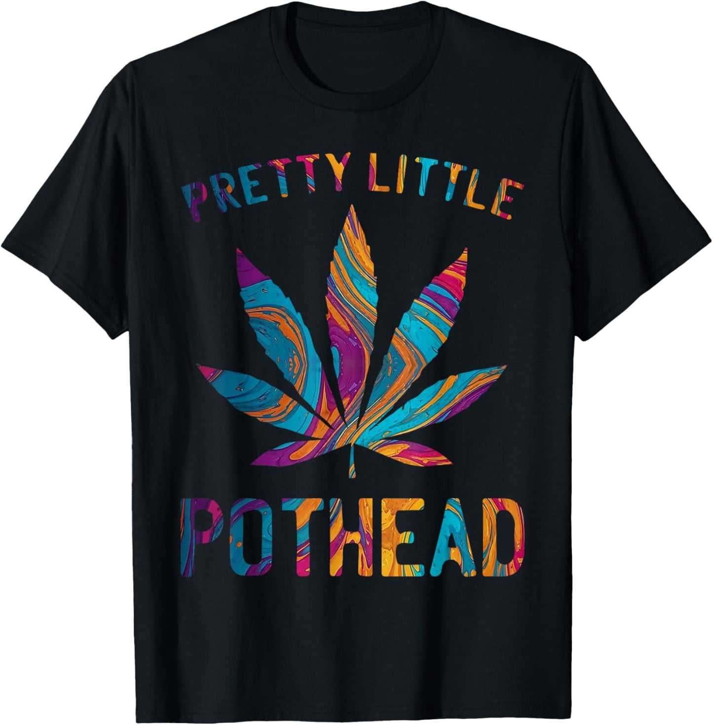 Pretty Little Pothead Funny Weed Cannabis T-Shirt - T-Shirt | Black