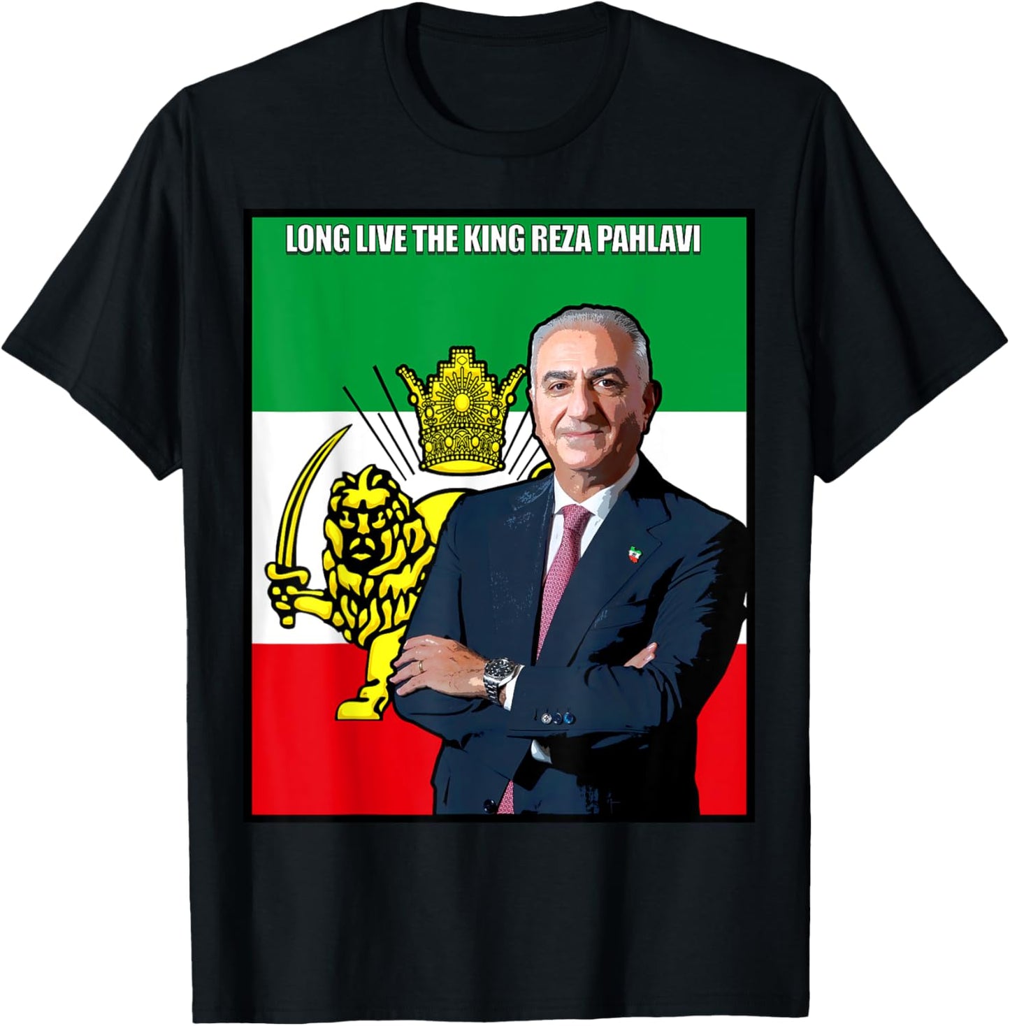 King Reza Pahlavi T-Shirt - T-Shirt | Black