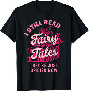 Spicy Book Lover Who Love To Read Romance Fantasy T-Shirt - T-Shirt | Black