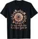 Bohemian Floral Let Petals Shine Rose-Gold Sunflower Art T-Shirt - T-Shirt | Black
