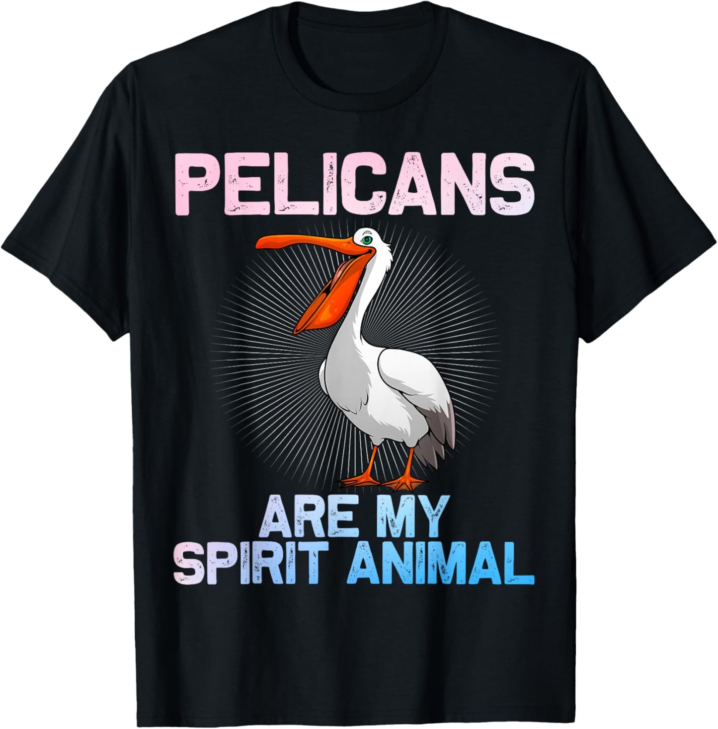Cool Pelican Design Women Kids Pelican Bird Pelican T-Shirt - T-Shirt | Black