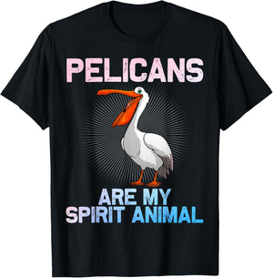 Cool Pelican Design Women Kids Pelican Bird Pelican T-Shirt - T-Shirt | Black