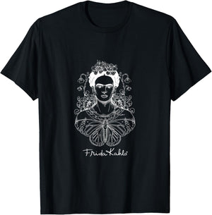 Frida Kahlo PAPL248 Butterfly T-Shirt - T-Shirt | Black