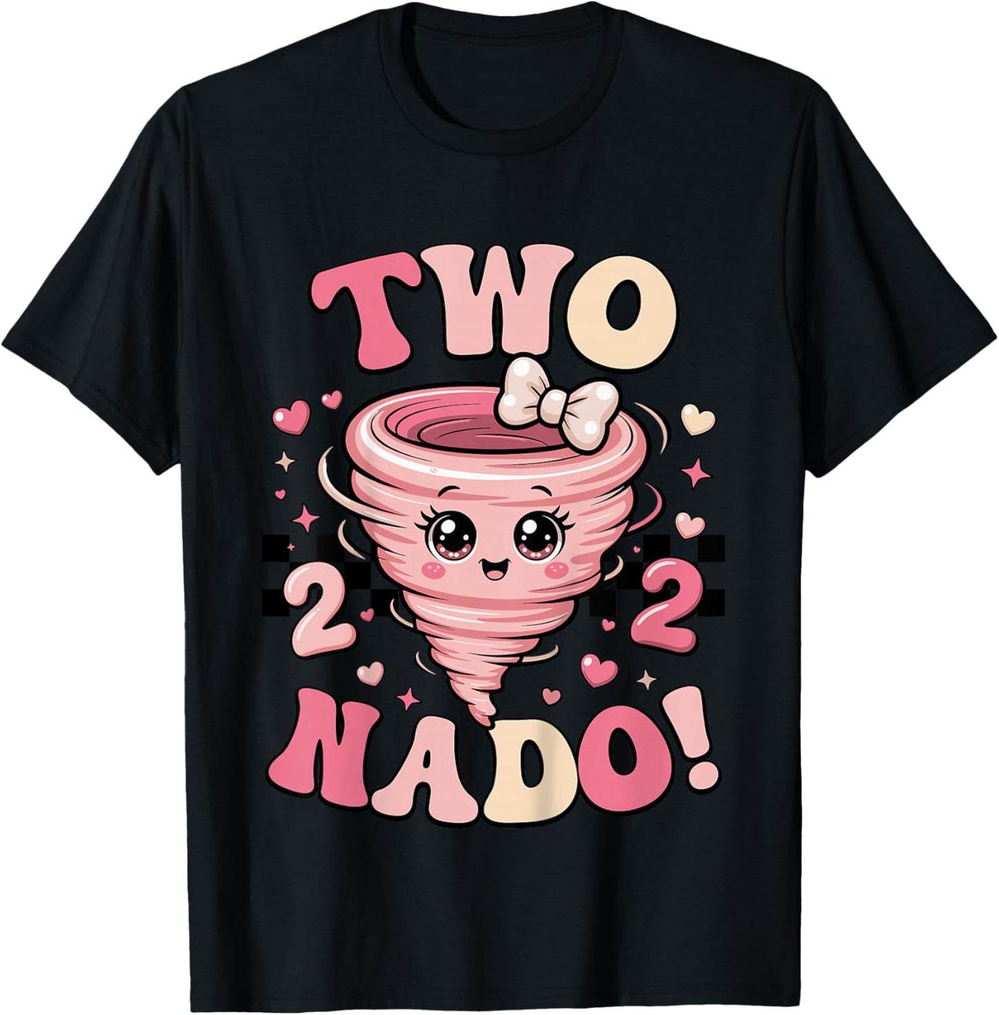 Two Nado 2nd Birthday Funny 2 Year Old Girls Kids Toddler T-Shirt - T-Shirt | Black