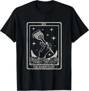 Vintage The Hairstylist Tarot Card Hair Stylist T-Shirt - T-Shirt | Black