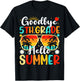 Goodbye 5th Grade Hello Summer Day of School Fifth Grade T-Shirt - T-Shirt | Black