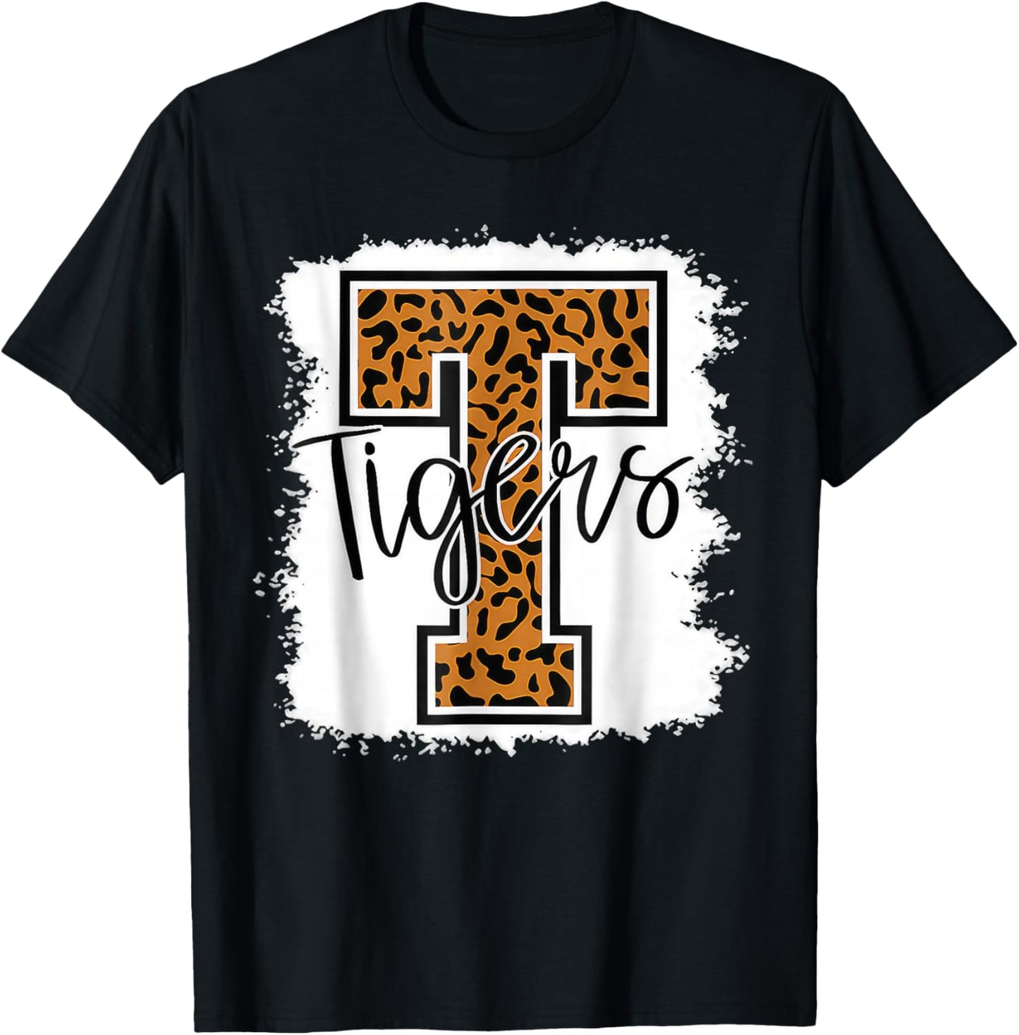 Tigers Swash School Spirit Orange Black T Shirt T-Shirt - T-Shirt | Black
