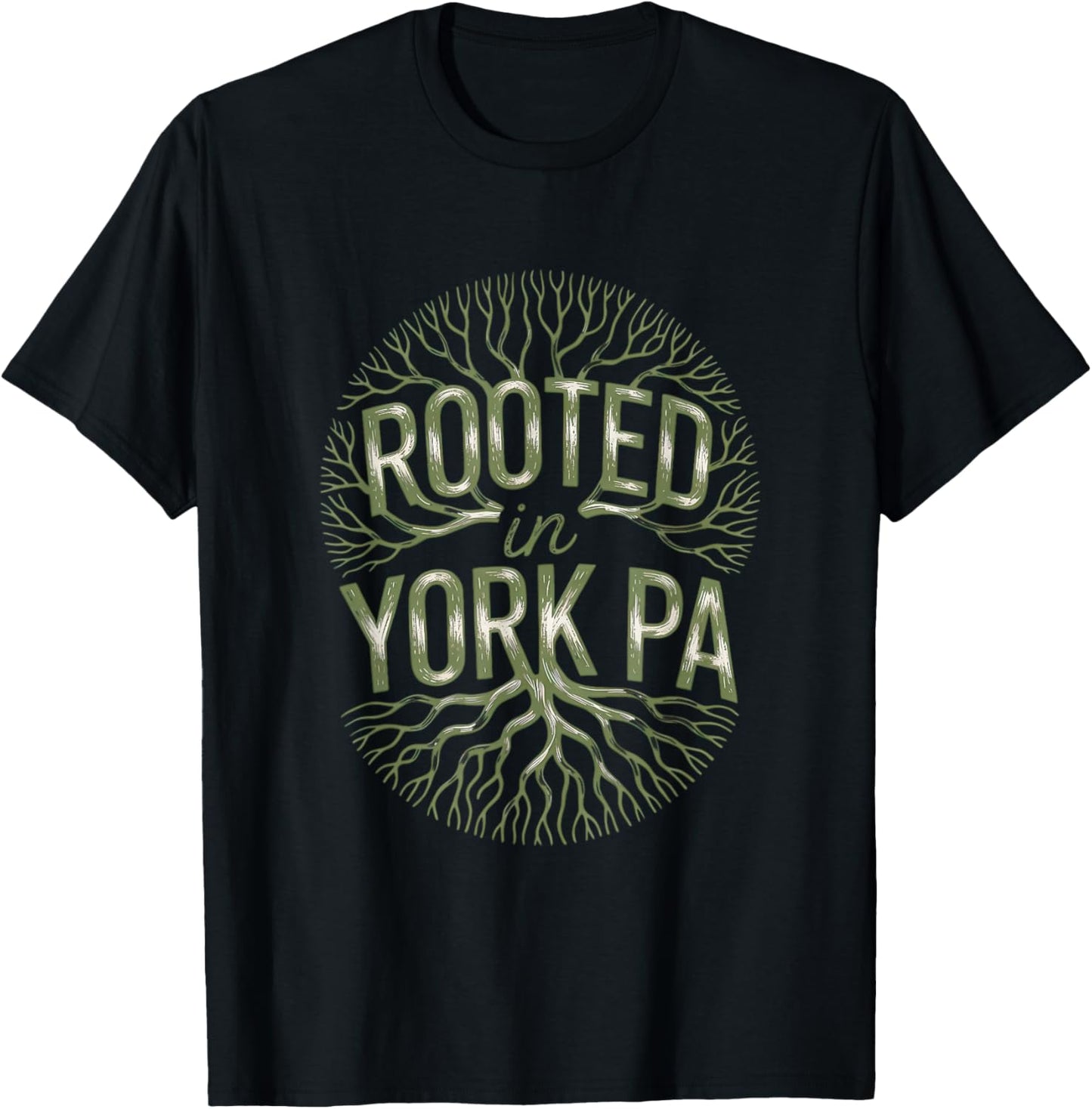 Rooted in York PA Local Heritage Pride T-Shirt - T-Shirt | Black