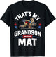That's My Grandson on That Mat Wrestling Grandma Wrestler T-Shirt - T-Shirt | Black