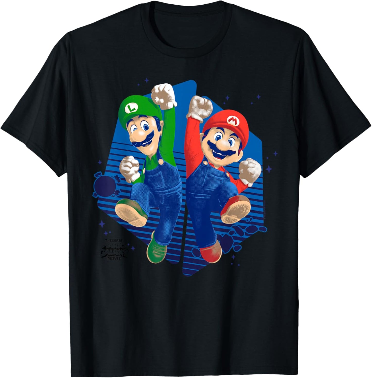 The Super Mario Galaxy Movie Mario & Luigi Galaxy Jump T-Shirt - T-Shirt | Black