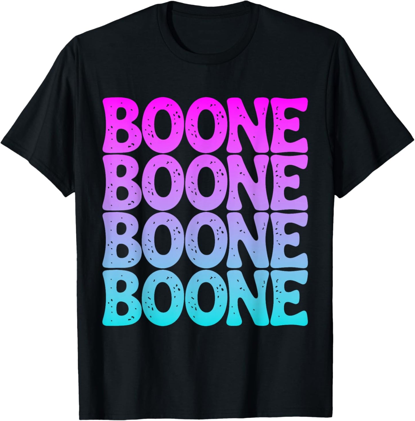 Boone Family Name I Love Boone Personalized Vintage T-Shirt - T-Shirt | Black