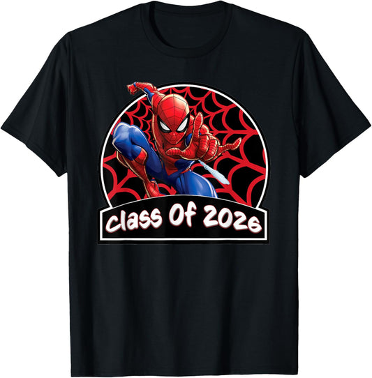 Marvel Spider-Man Graduation '26 New Grad Class of 2026 T-Shirt - T-Shirt | Black