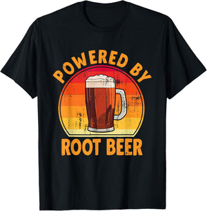 Powered By Root Beer Root Beer Lover Beer Drinker T-Shirt - T-Shirt | Black