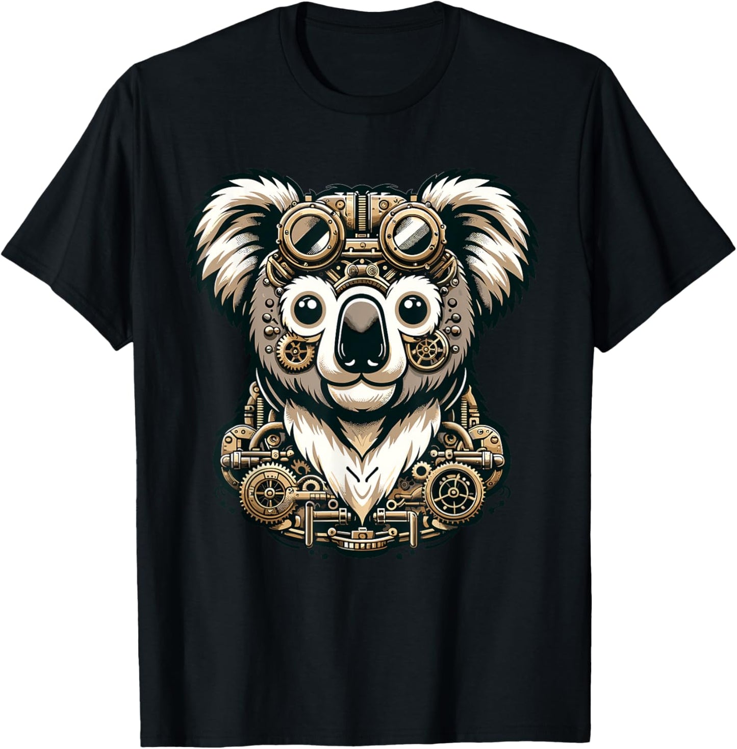 Steampunk Aesthetic Koala Bear Lover Stuff Vintage Koala T-Shirt - T-Shirt | Black