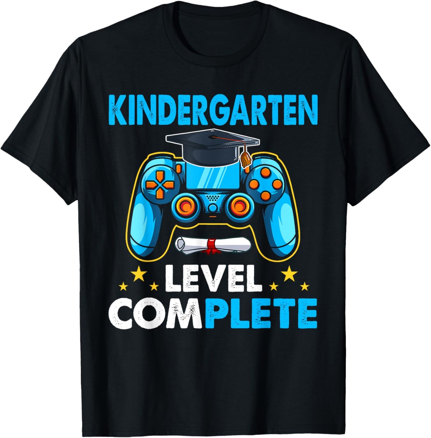 Kindergarten Level Complete Last Day Of School Graduate Boys T-Shirt - T-Shirt | Black