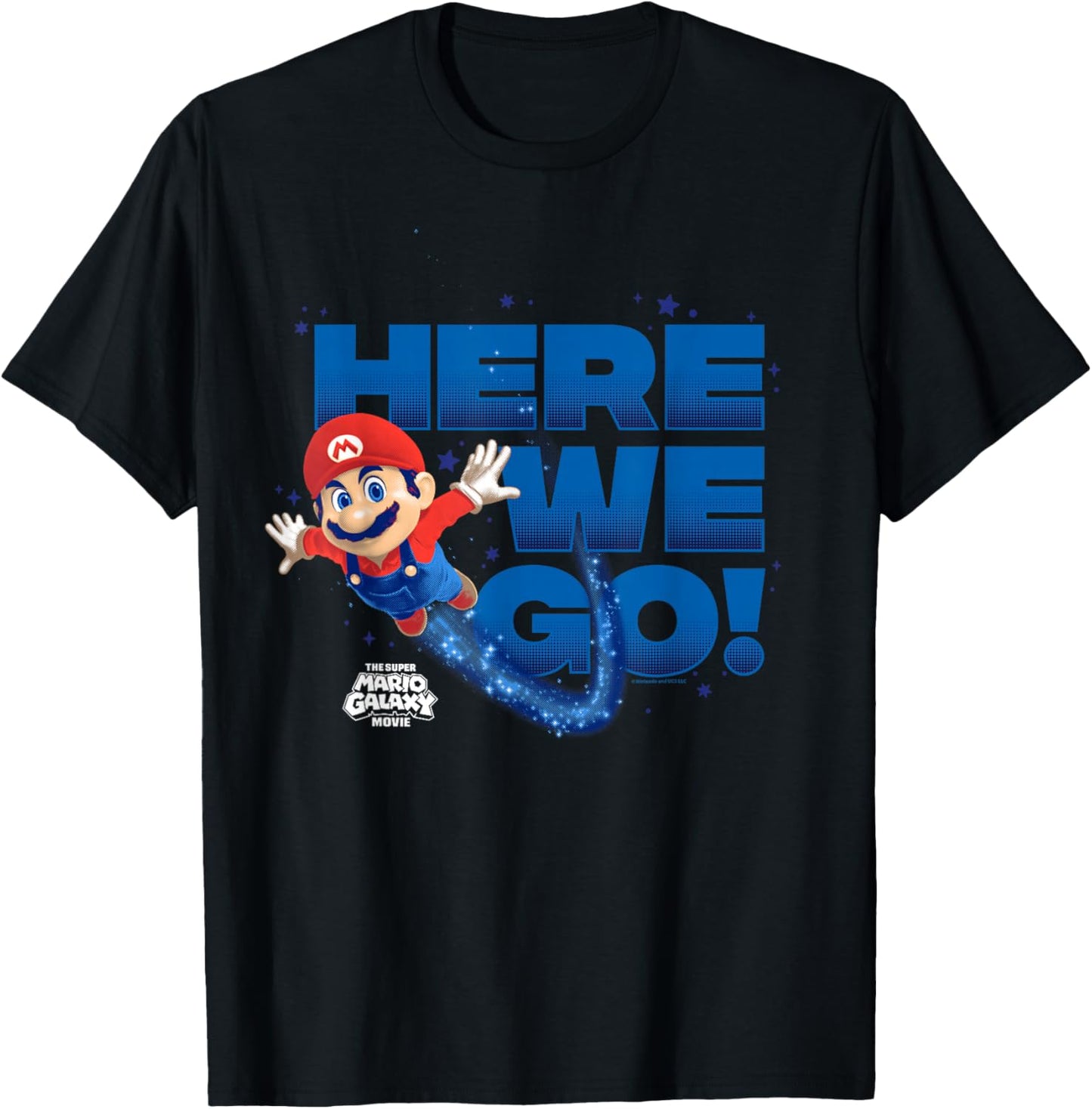 The Super Mario Galaxy Movie Mario Here We Go! T-Shirt - T-Shirt | Black