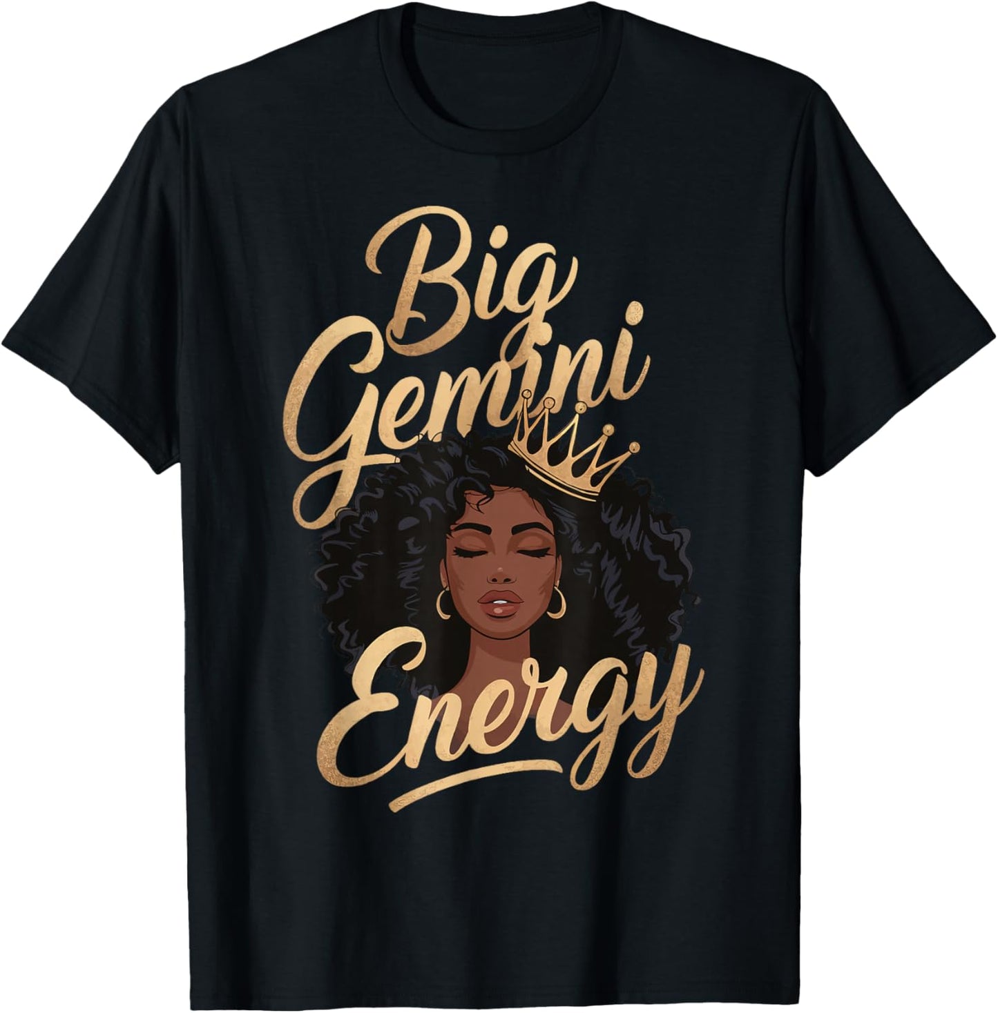 Big Gemini Energy T-Shirt - T-Shirt | Black