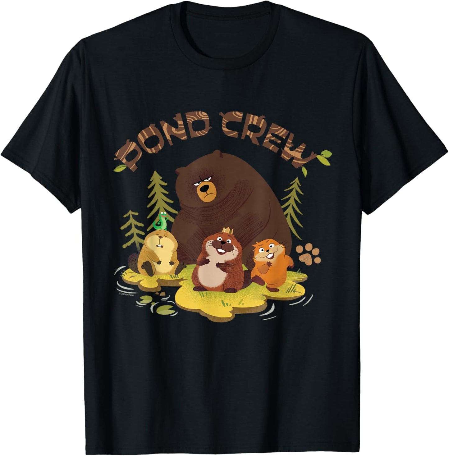 Disney and Pixar's Hoppers Pond Crew Beaver Mabel & Friends T-Shirt - T-Shirt | Black
