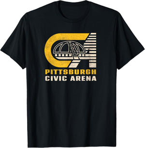 Pittsburgh Civic Arena The Igloo Vintage Hockey T-Shirt - T-Shirt | Black