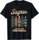 Sagres Algarve Coast Portugal Surfboard Surfing Souvenir T-Shirt - T-Shirt | Black