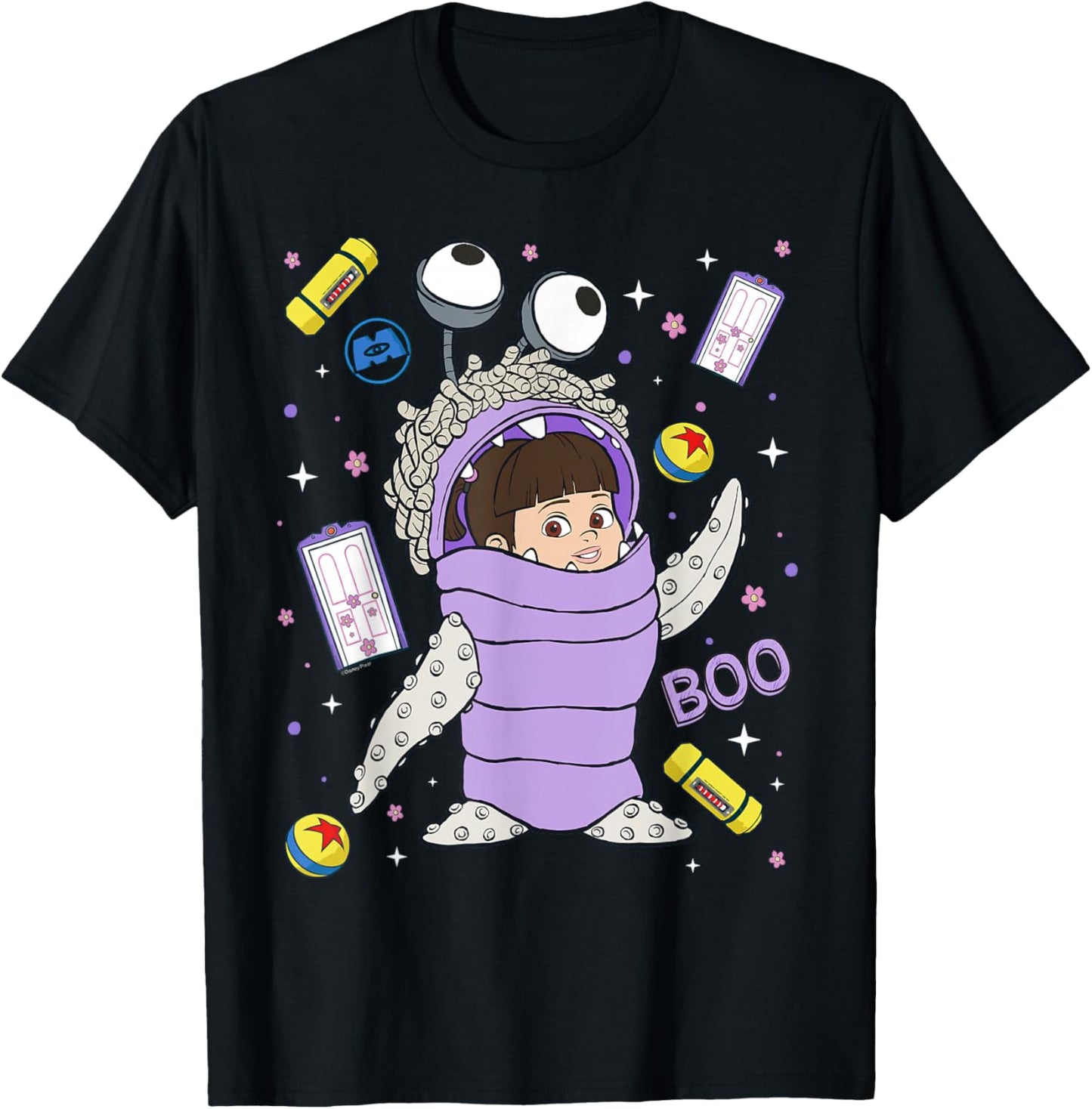 Disney and Pixar's Monsters, Inc. Boo Big Pose Collage T-Shirt - T-Shirt | Black