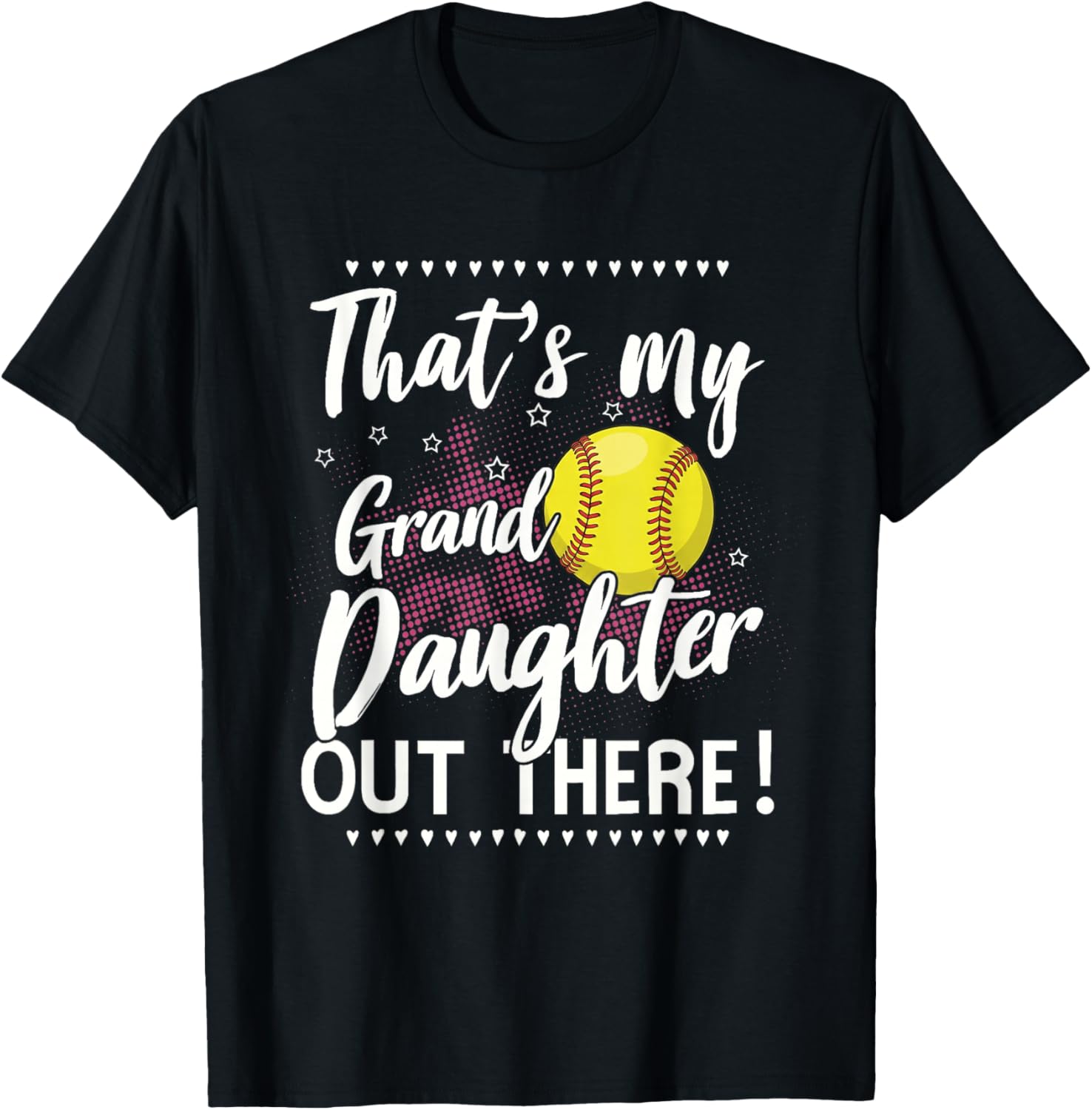 Softball Grandma of Softball Granddaughter Softball T-Shirt - T-Shirt | Black
