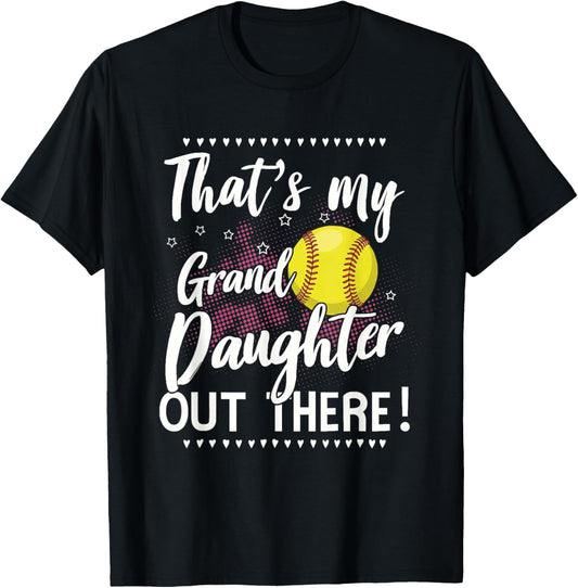Softball Grandma of Softball Granddaughter Softball T-Shirt - T-Shirt | Black