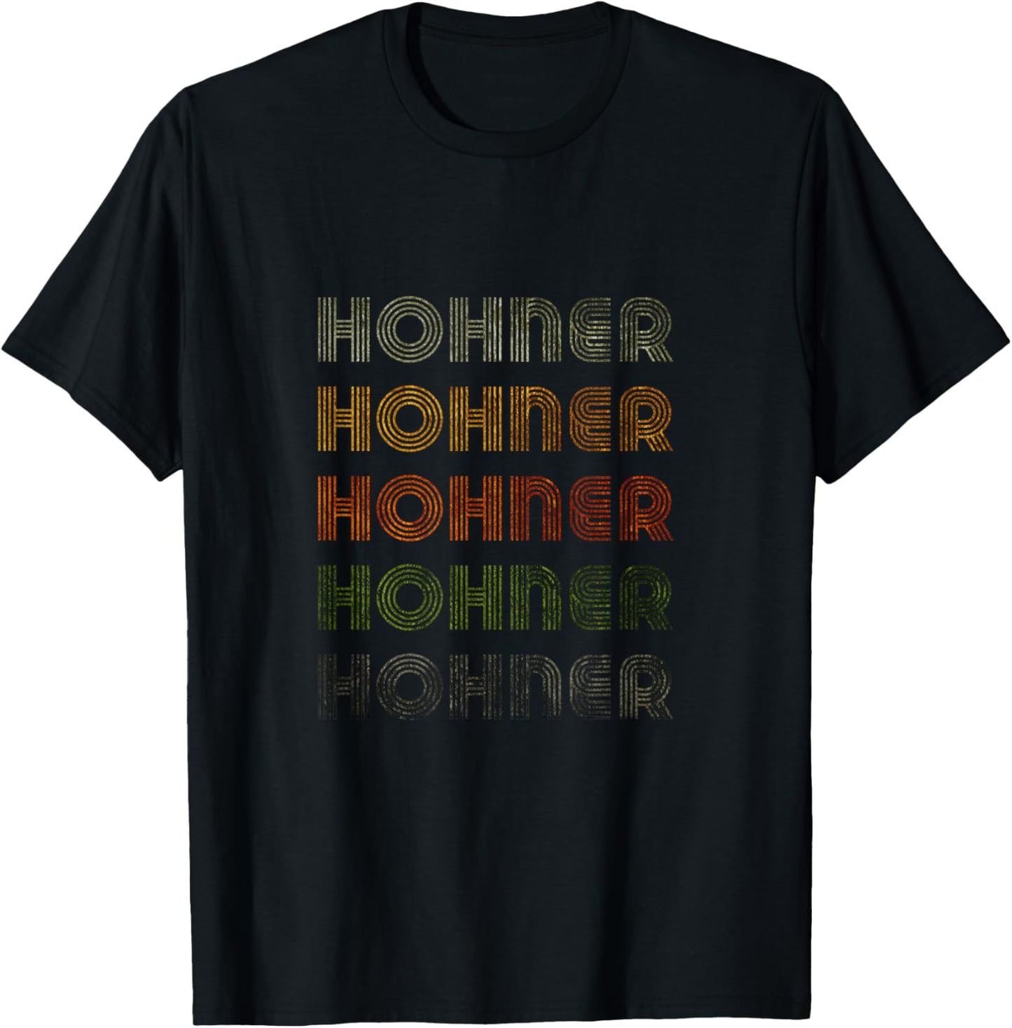 Love Heart Hohner Grunge Vintage Style Black Hohner T-Shirt - T-Shirt | Black