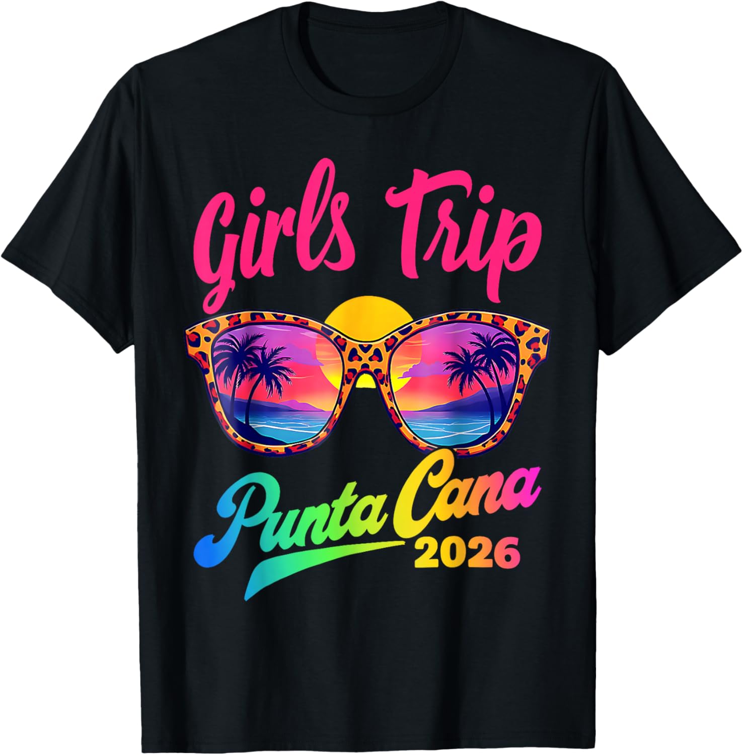 Fun Girls Trip Punta 2026 Cana Girls Weekend Summer Vacation T-Shirt - T-Shirt | Black