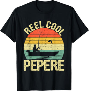 Reel Cool Pepere Fishing Gifts For Father's Day Fisherman T-Shirt - T-Shirt | Black