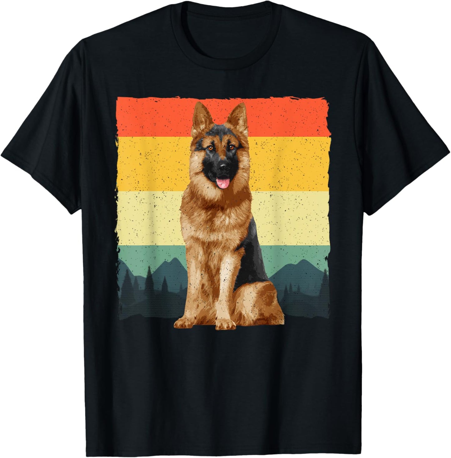 Cool German Shepherd Art Women German Shepherd Lover T-Shirt - T-Shirt | Black