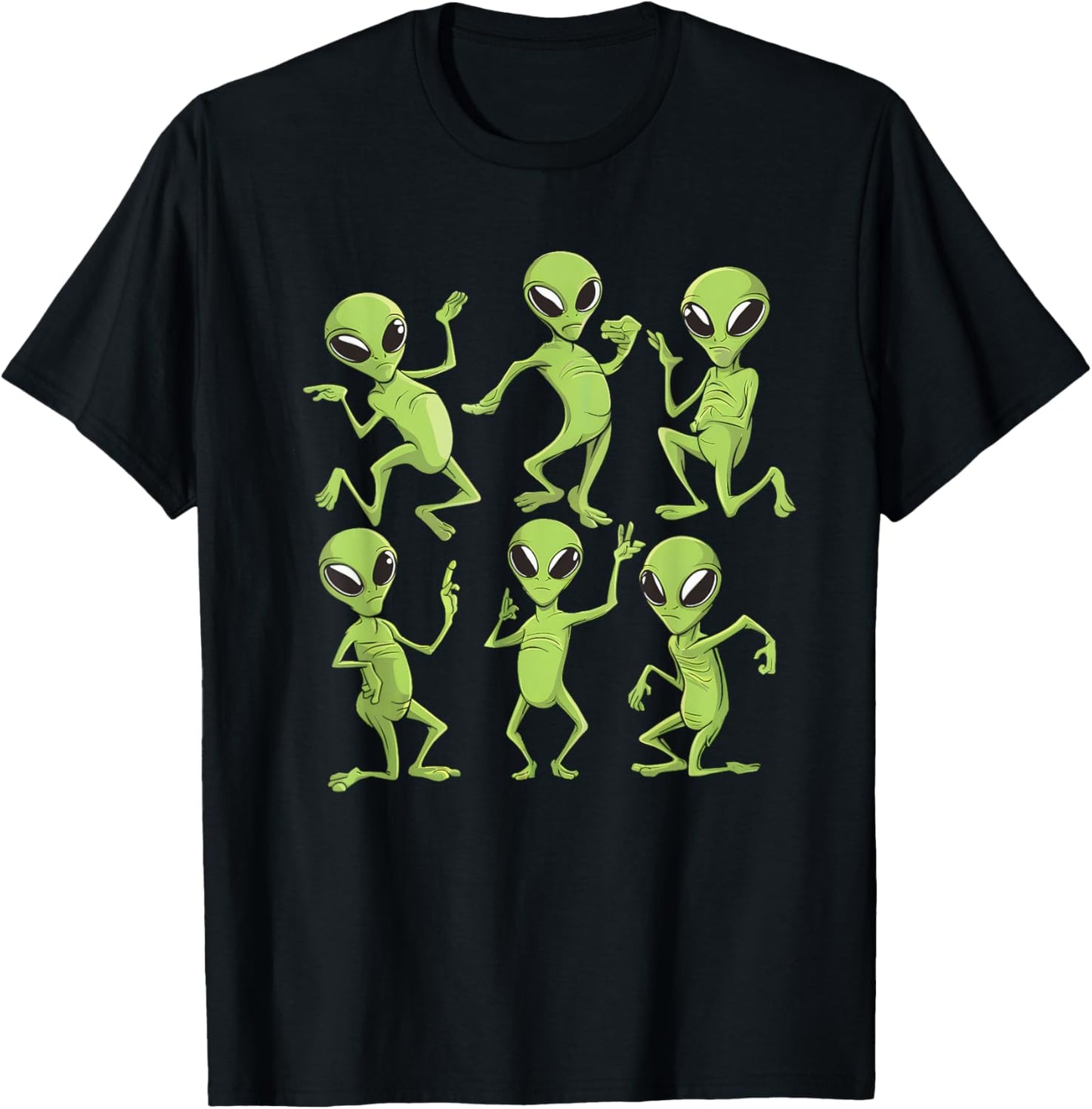 Dancing Aliens Dance Challenge Boys Girls Kids Halloween T-Shirt - T-Shirt | Black