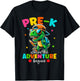 Pre-K Where The Adventure Begins Dinosaur Back To School T-Shirt - T-Shirt | Black