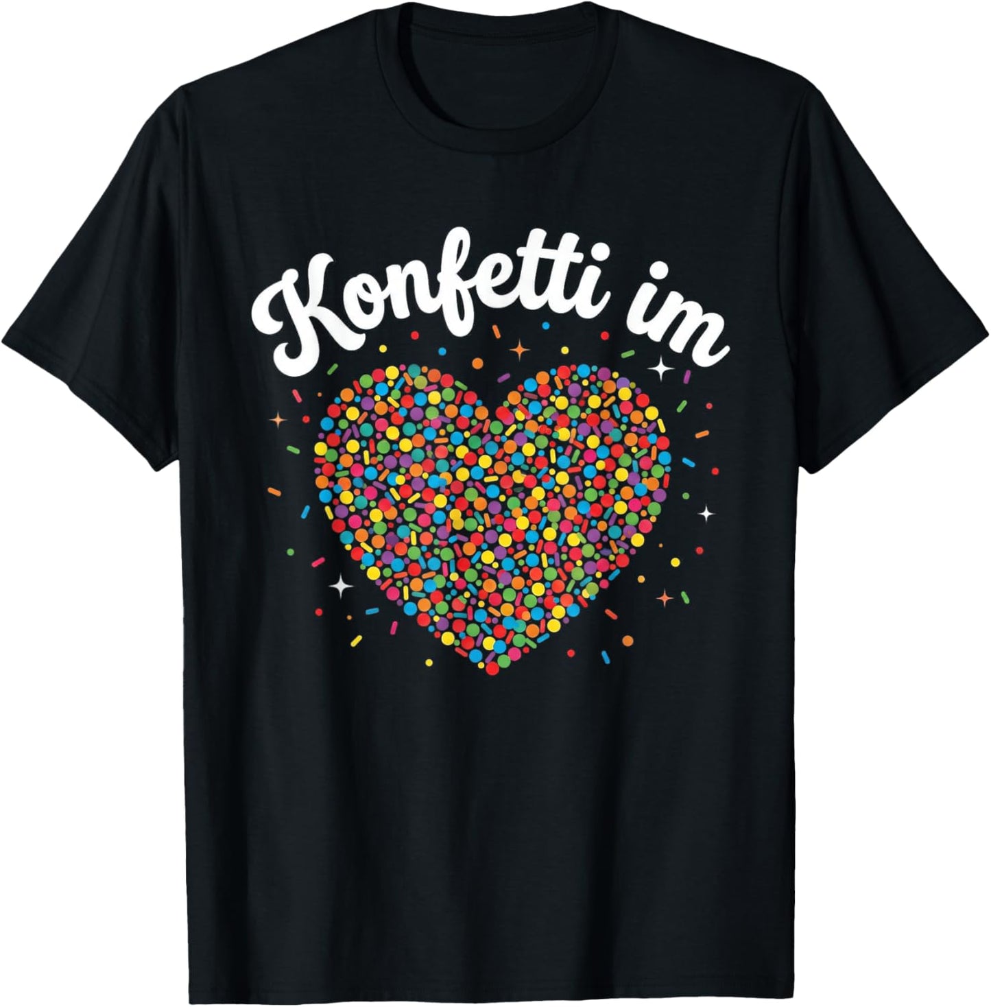 Confetti in the Heart Fancy Dress Carnival Confetti Costume T-Shirt - T-Shirt | Black