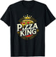 Funny Pizza Lover Foodie Pizza Men Pun Pizza King T-Shirt - T-Shirt | Black