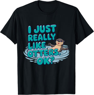 Kids Otter Kids T-Shirt - T-Shirt | Black