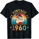 66th Birthday Gift 66 Years Old Retro Vintage 1960 T-Shirt - T-Shirt | Black