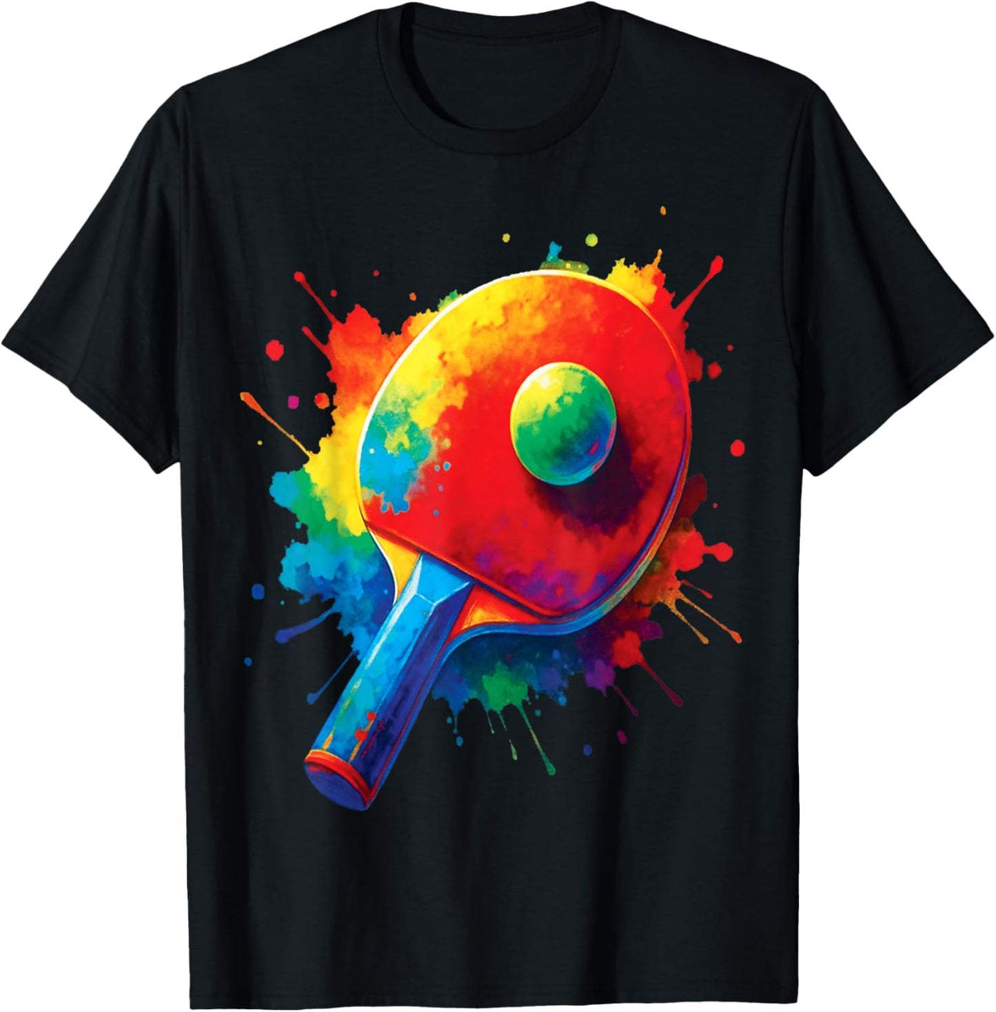 Table Tennis Art Splash - Design Sport Ping-Pong T-Shirt - T-Shirt | Black