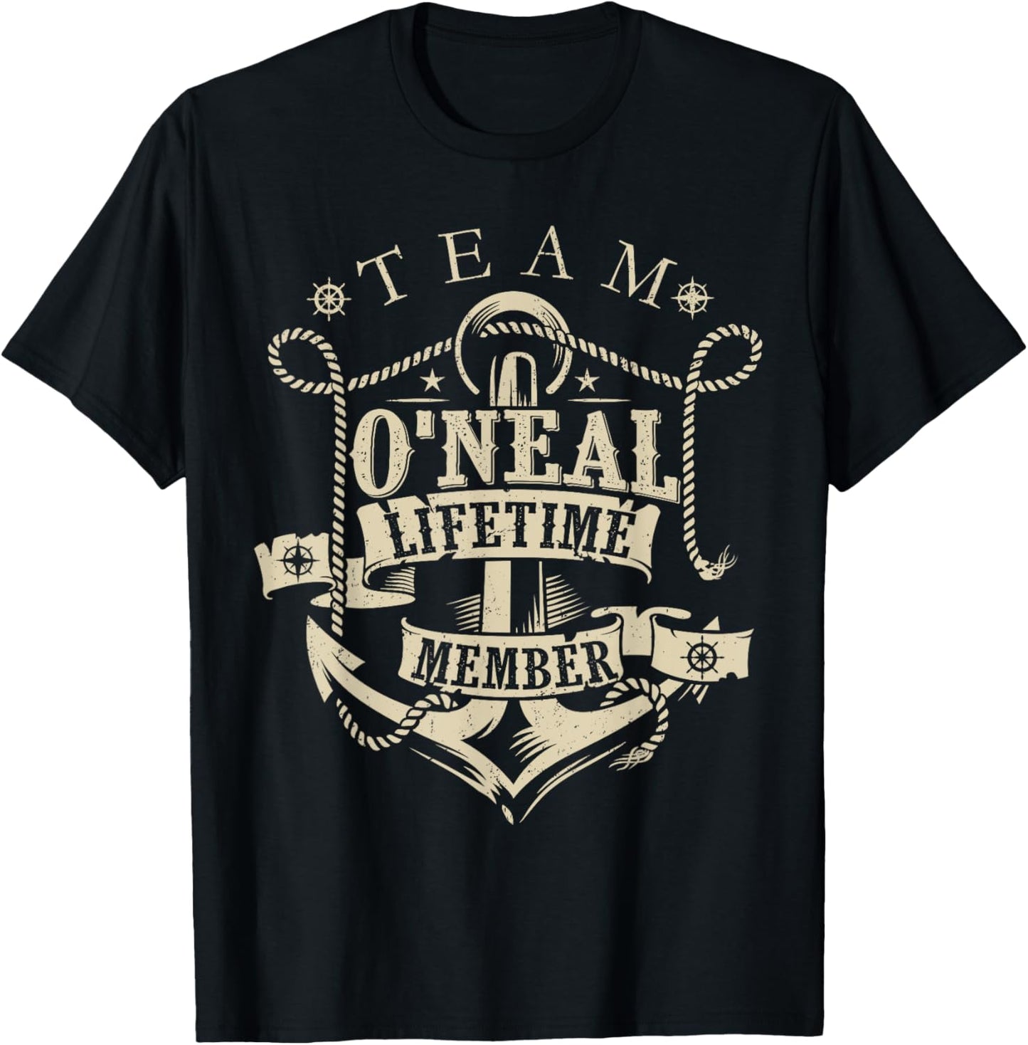 Team O’NEAL Lifetime Member Vintage O’NEAL Family Name T-Shirt - T-Shirt | Black