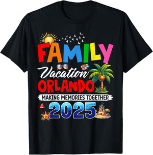 Funny Family Vacation Orlando 2025 Making Memories Together T-Shirt - T-Shirt | Black