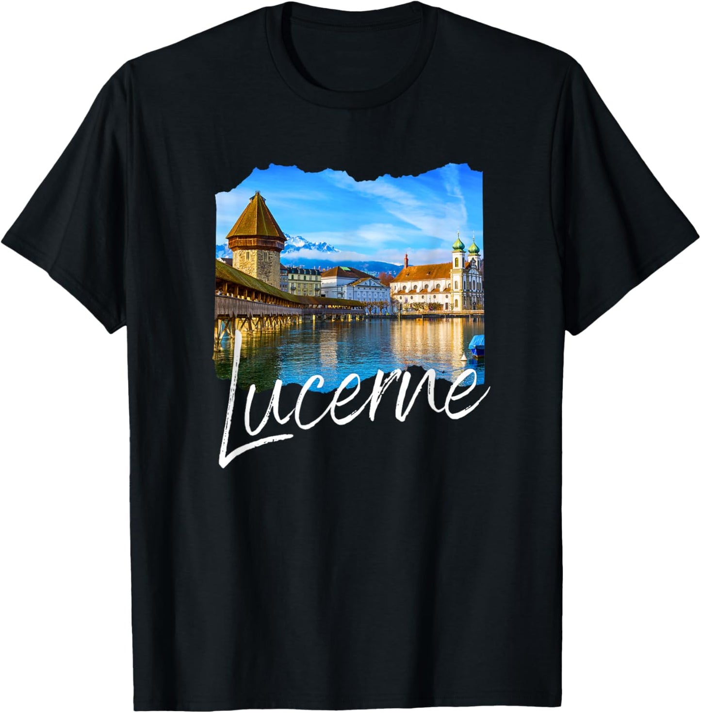 Lucerne Switzerland Souvenir Lucerne T-Shirt - T-Shirt | Black