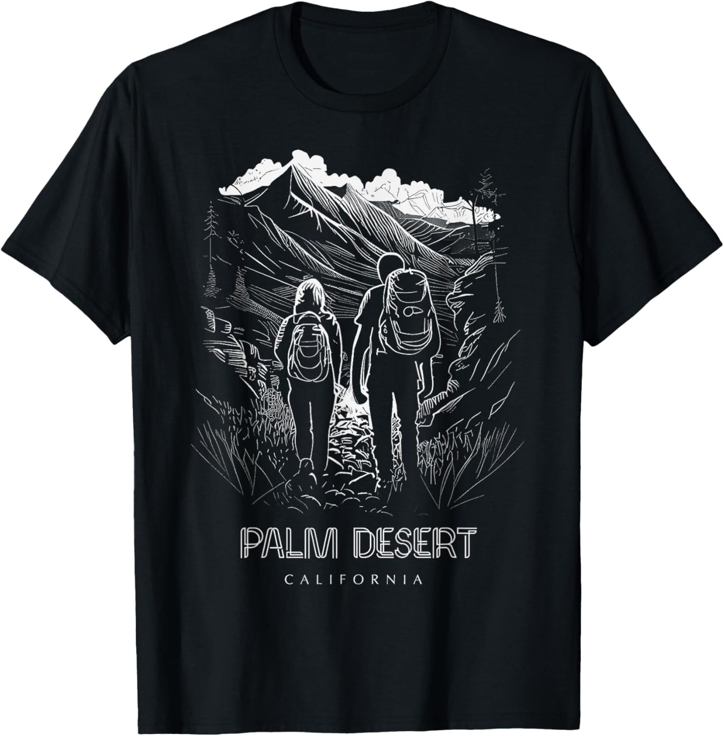 Palm Desert California Souvenir Hiking T-Shirt - T-Shirt | Black