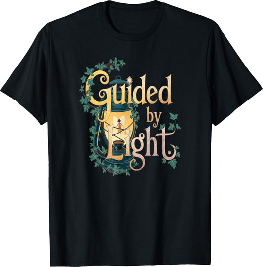 Guided By Light Lantern Fairy Nature T-Shirt - T-Shirt | Black