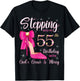 Stepping Into My 55th Birthday With God's Grace And Mercy T-Shirt - T-Shirt | Black