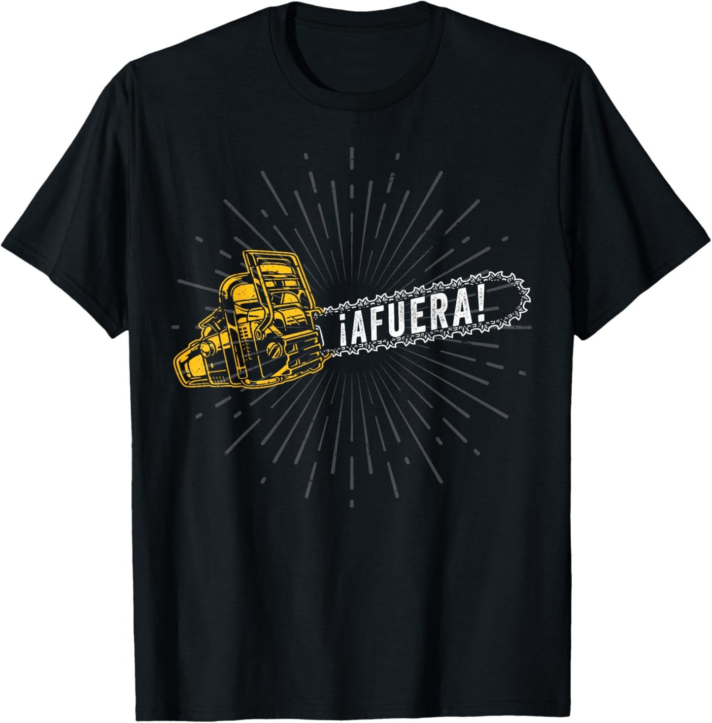 Argentina President Javier Milei Chainsaw AFUERA T-Shirt - T-Shirt | Black