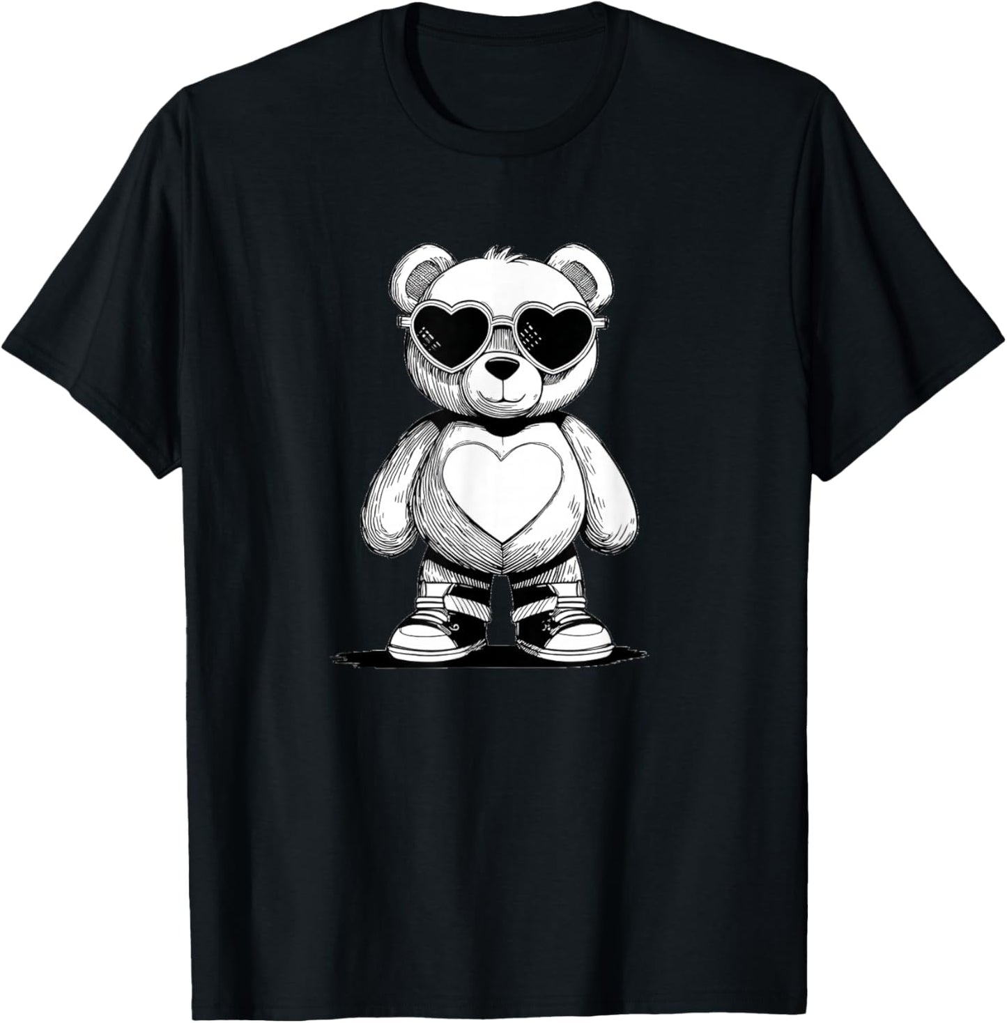 Sunglasses Teddy Bear Look for Adults and Kids T-Shirt - T-Shirt | Black