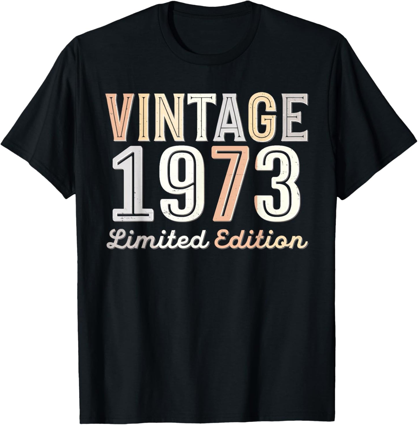 Vintage 1973 Limited Edition 52th Birthday 52 Years Old Bday T-Shirt - T-Shirt | Black