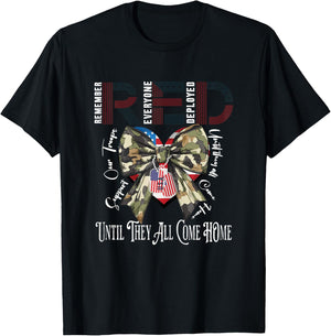 Red Friday Remember Everyone Deployed Deployment Gifts T-Shirt - T-Shirt | Black