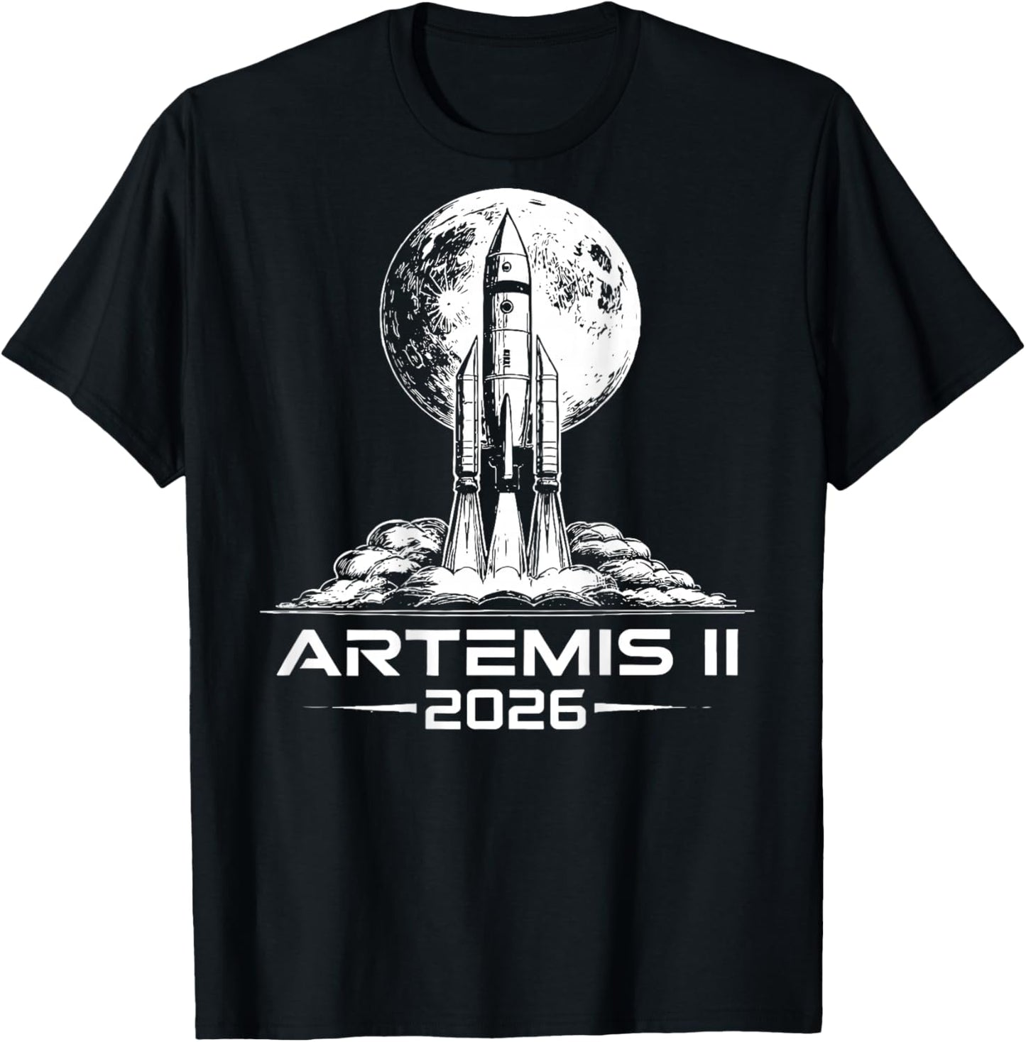 (On Back) Artemis II Back to the Moon 2026 T-Shirt - T-Shirt | Black
